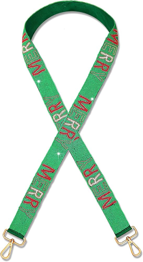 NVENF Christmas Purse Strap Replacement Crossbody Wide Shoulder Straps Beaded Christmas Tree HOHOHO Purse Strap Replacement | Amazon (US)