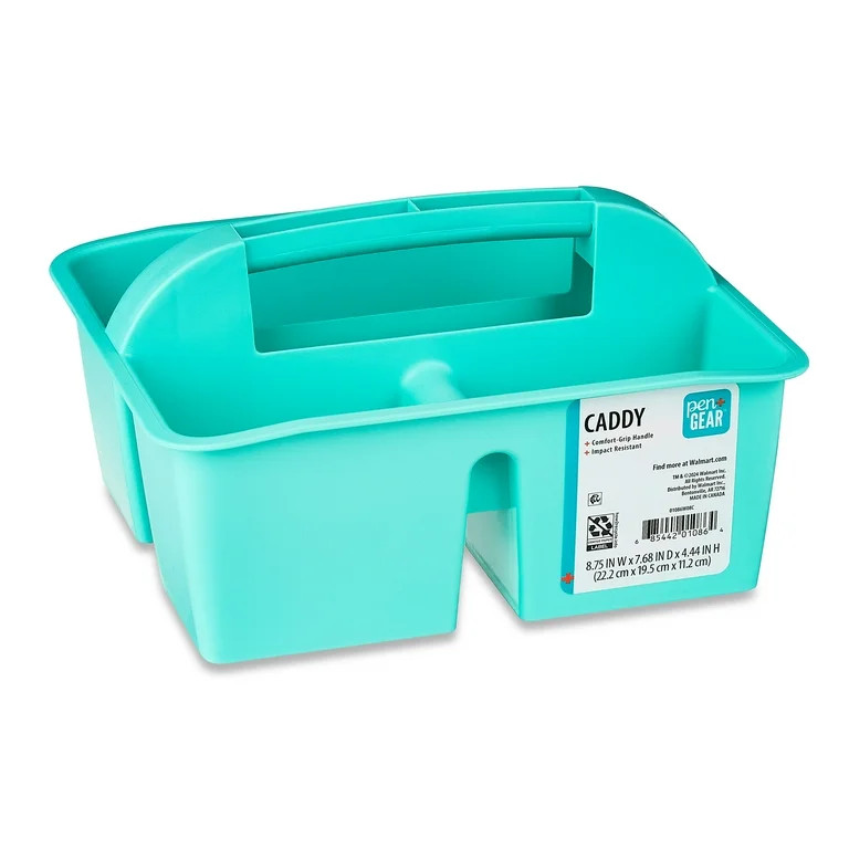 Pen+Gear Plastic Caddy, Desktop Craft and Hobby Organizer, Spearmint, 1-Pack | Walmart (US)