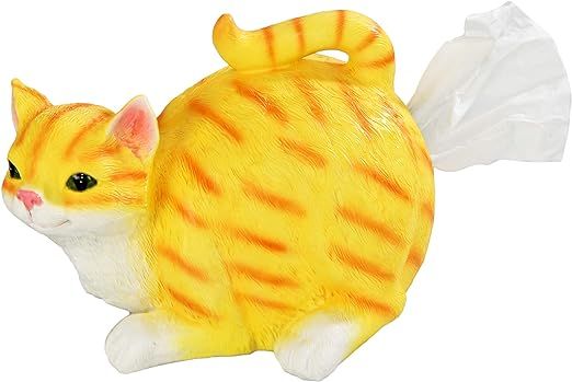 Home-X Cat Butt Tissue Holder for Cat Lovers, Tissue Box Cover, Hilarious Gift for Cat Lovers, 11... | Amazon (US)