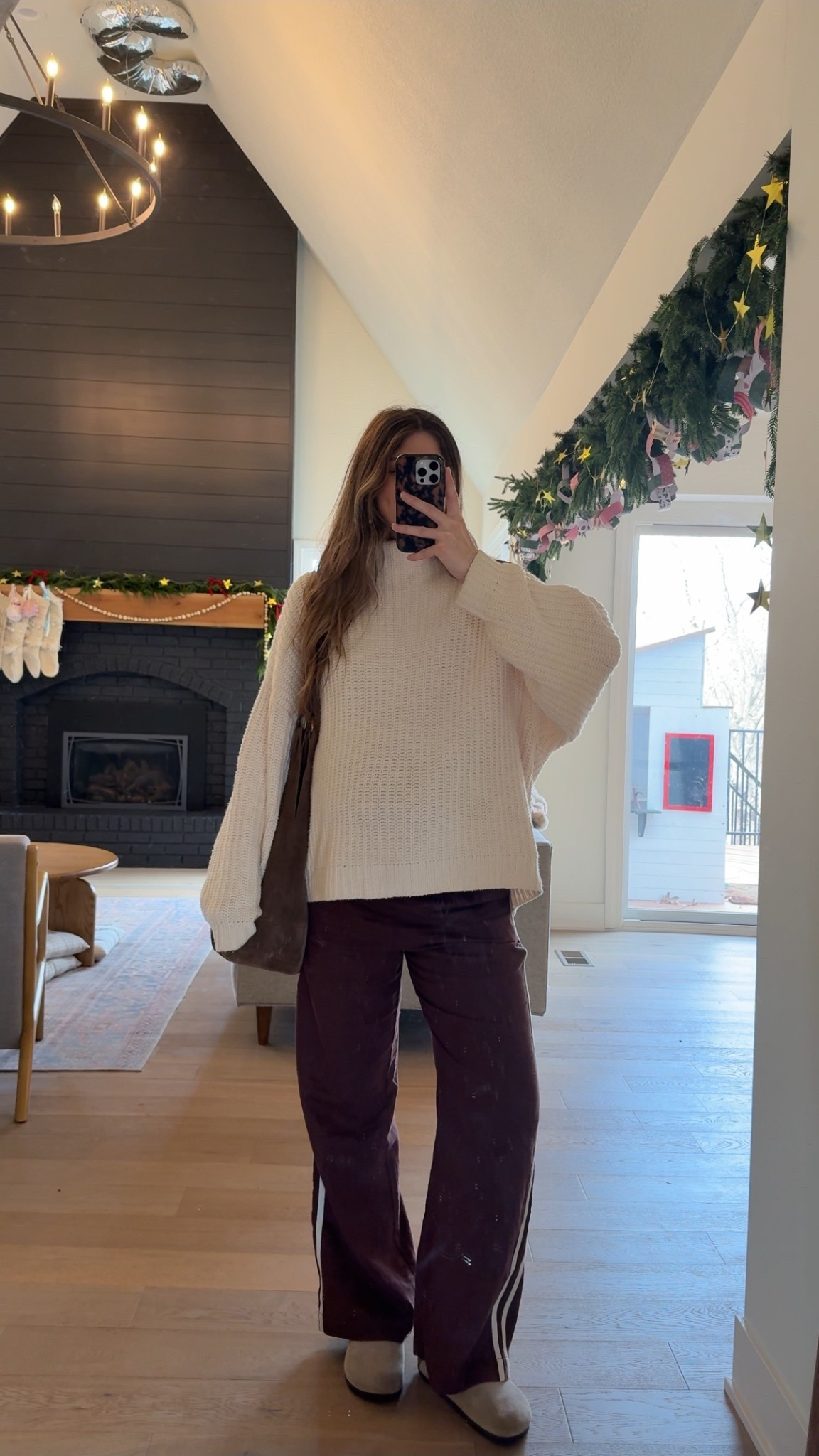 wearing an xs in sweater, one of my favorites for years, fits oversized and currently on sale! pants are bump friendly, went with my pre-pregnancy small! 

#LTKSeasonal #LTKBump #LTKSaleAlert