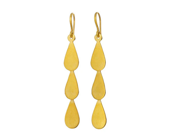 Gold Teardrop Cascade Earrings | TWIST