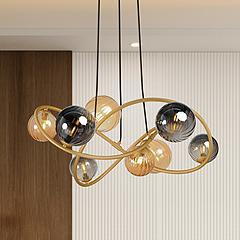 ET2 Planetary 33 3/4" Wide Gold 8-Light LED Chandelier | www.lampsplus.com | Lamps Plus