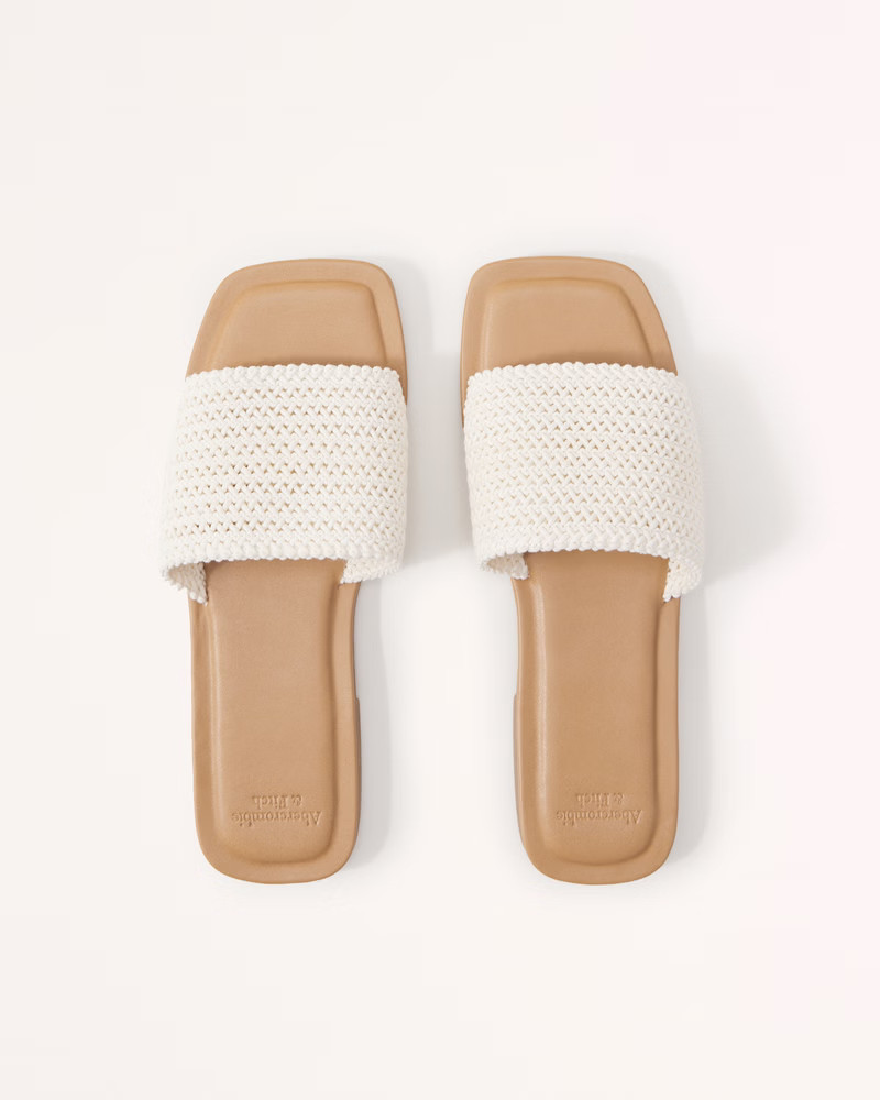 Crochet Slide Sandals | Abercrombie & Fitch (US)