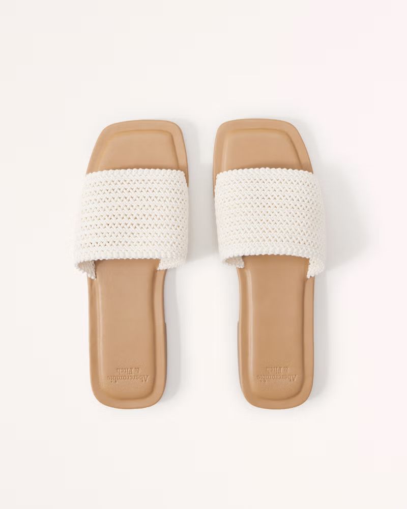 Crochet Slide Sandals | Abercrombie & Fitch (US)