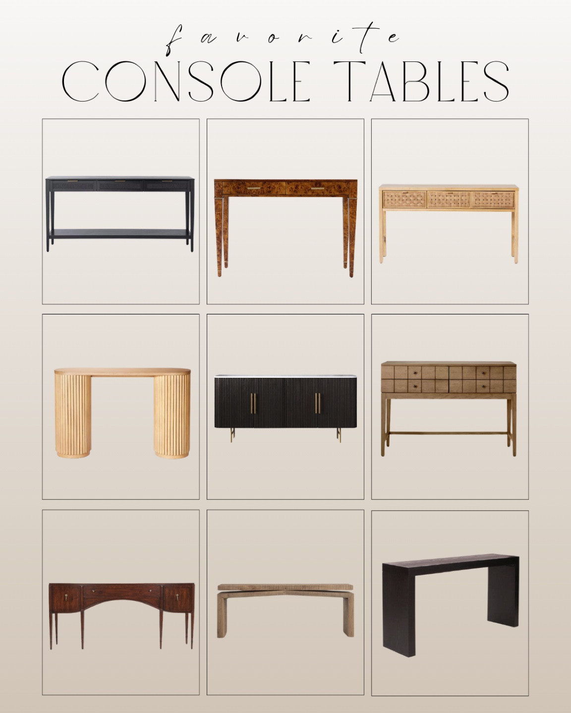 Console table favorites, foyer table, furniture 

#LTKhome