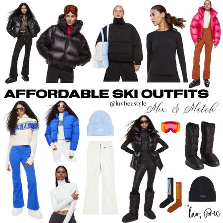 Affordable ski outfits mix and match ski jackets ski pants snow boots ski bib ski jacket ski socks puffer jacket

#LTKSeasonal #LTKFind #LTKtravel