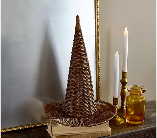 Cozy Cottage by Liz Marie 16" Rattan Witch Hat | QVC