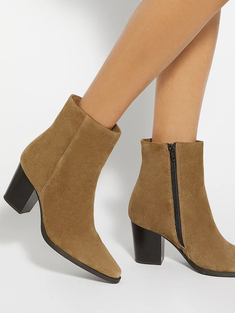 Dune London Brown Paxten Smart Western Ankle Boots | Next US