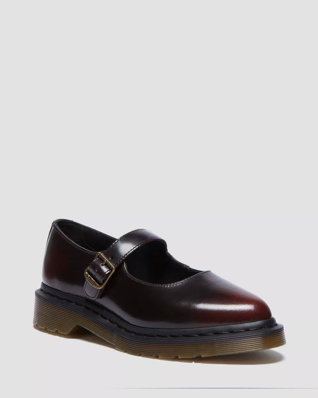 Elphie Mary Jane Leather shoes in Cherry Red Arcadia | Dr. Martens | Dr. Martens