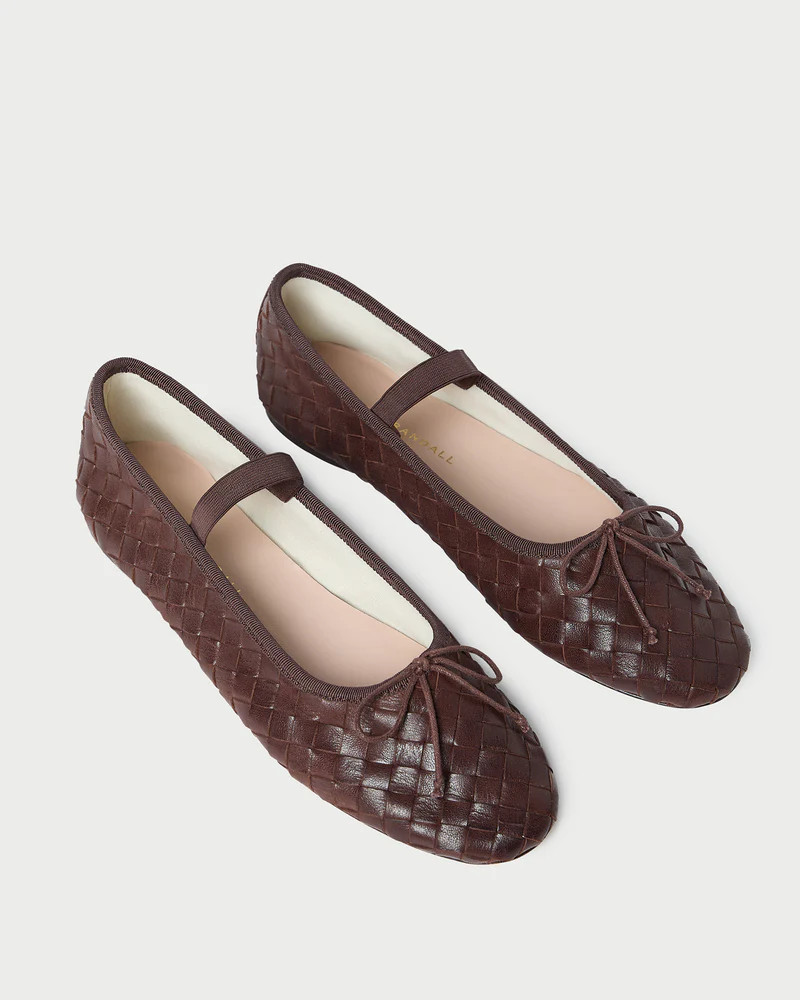 Leonie Espresso Woven Ballet Flat | Loeffler Randall