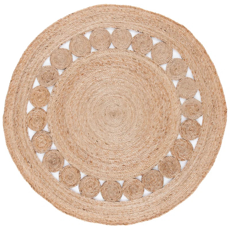 Round Sundeep Handmade Flatweave Jute/Sisal Natural Area Rug | Wayfair North America