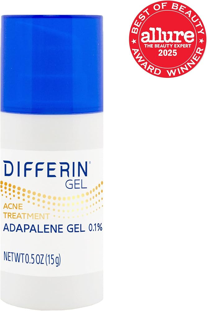 Differin Acne Treatment Gel, 30 Day Supply, Retinoid Treatment for Face with 0.1% Adapalene, Gent... | Amazon (US)