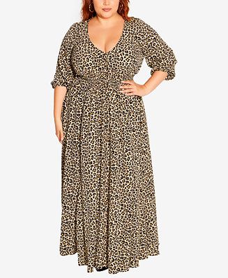 City Chic Trendy Plus Size Desire Print Maxi Dress & Reviews - Dresses - Plus Sizes - Macy's | Macys (US)