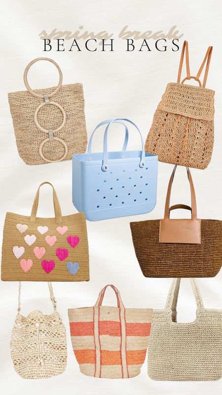 Rounded up a bunch of beach bags for you! 

Beach bag, raffia bag, bogg bags spring break, beach vacation, straw bags, Maddie Duff 

#LTKSeasonal #LTKitbag #LTKstyletip