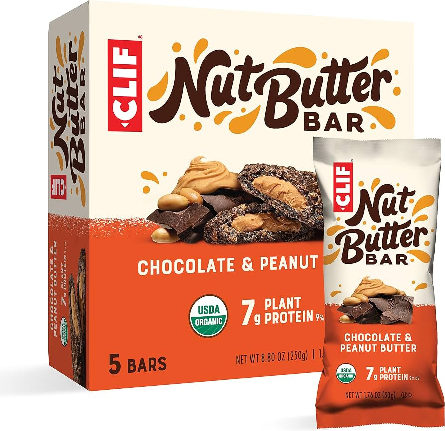 CLIF Nut Butter Bar - Organic Snack Bars - Chocolate Peanut Butter - Organic - Plant Protein - No... | Amazon (US)