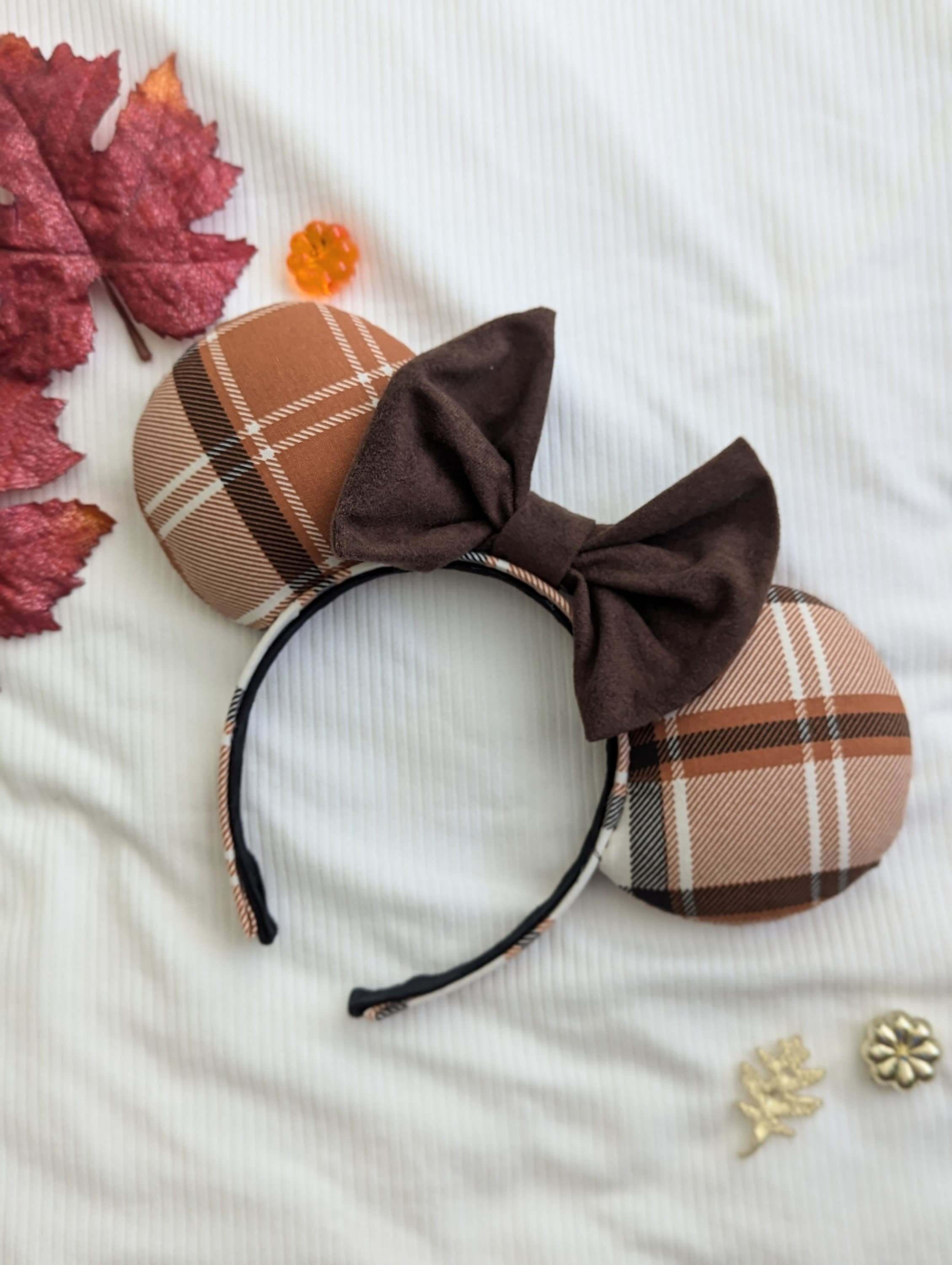 Autumn Plaid Mouse Ears | Etsy (Global)