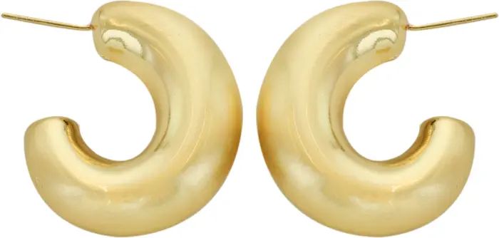 Panacea Satin Polished J Hoop Earrings | Nordstromrack | Nordstrom Rack