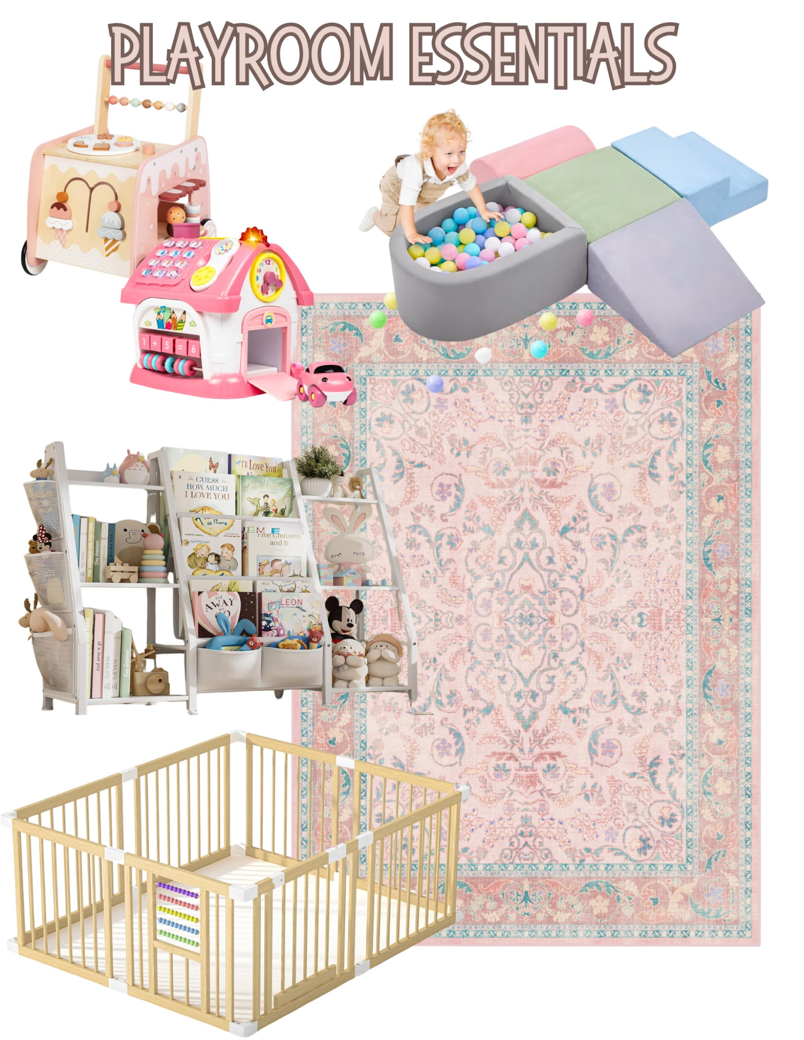 Just a few ‘essentials ’ for our playroom! I could add a million more things, but I feel like these are must haves!
• simple 
• washable rug/funiture
• ball pit
• storage space
• play pen
• educational toys 

#LTKBaby #LTKKids #LTKBump