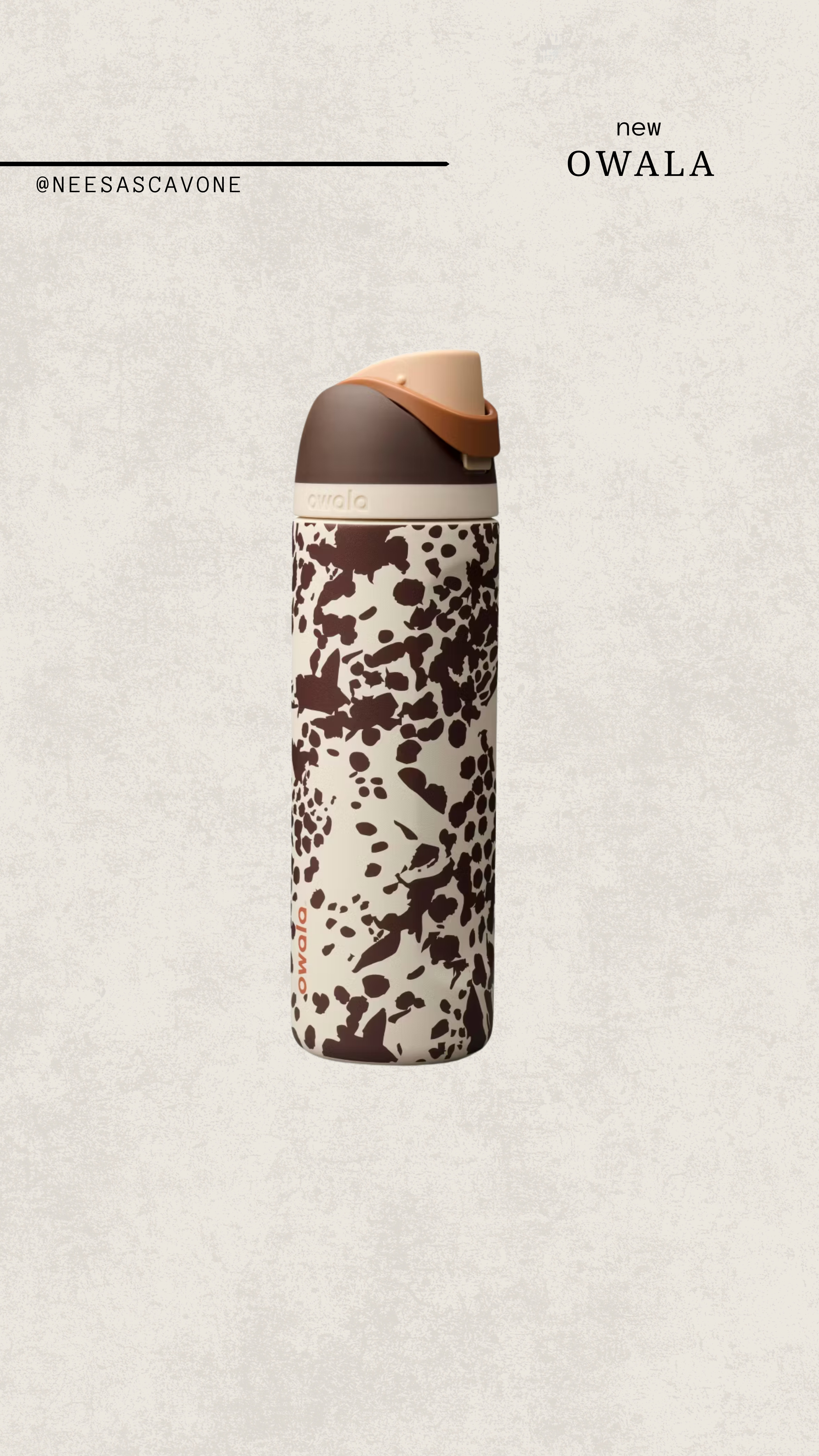 Obsessed with this new Owala 🤎 the print is EVERYTHING and it keeps my water ice cold all day (which = I actually drink more water 🙃). Perfect for mom life, workouts, errands… literally goes everywhere with me.

#owala #owalabottle #waterbottle #hydration #hydrationgoals #fitnesslifestyle #momlife #mommusthaves #amazonfinds #ltk #ltkhome #ltkfitness #healthylifestyle #aestheticfinds #dailyessentials #workoutessentials #stayhydrated #wellnessroutine #neutralaesthetic #giftideas 

 #LTKMothersDay #LTKHome #LTKTravel
