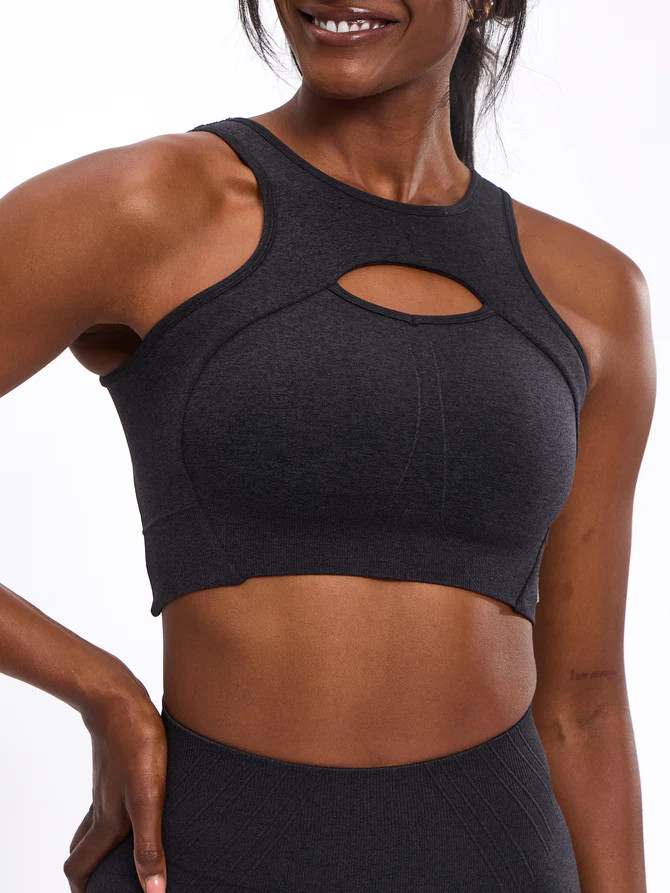 Form Reversible Seamless Sports Bra - Charcoal | Buffbunny