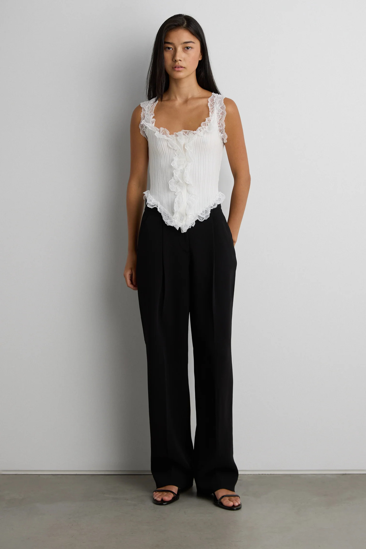 RUFFLED LACE TANK TOP | OAK + FORT