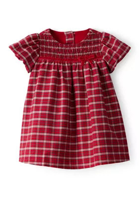 Carter's Baby Girls Plaid Printed Dress, Newborn | Belk