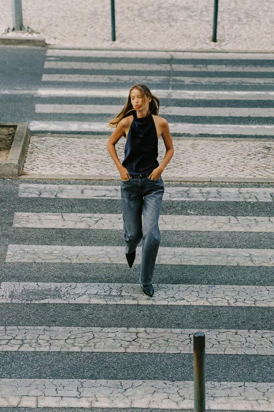 SATIN HALTER TOP | Zara UK