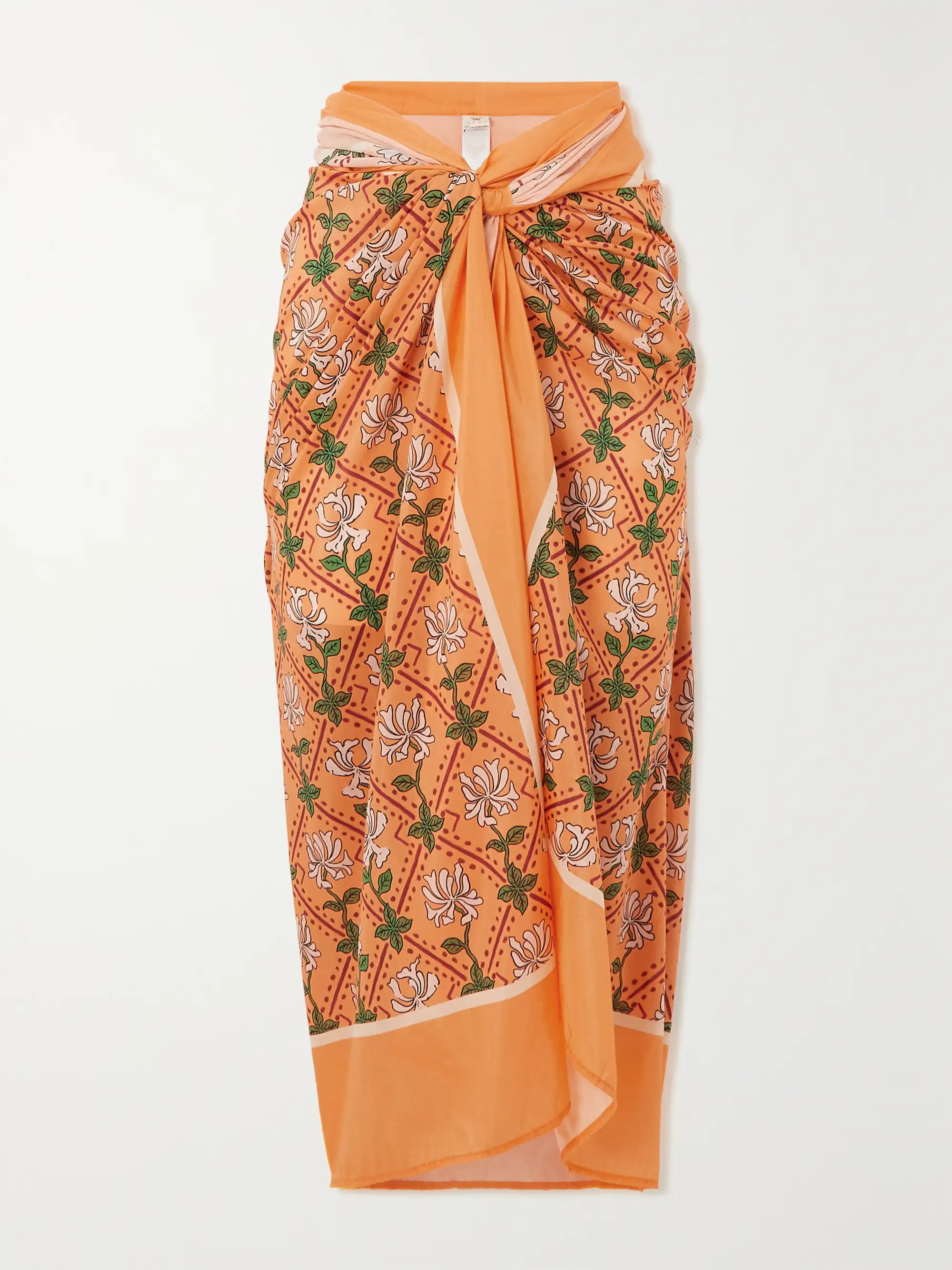 + NET SUSTAIN Lavanda printed cotton and silk-blend pareo | NET-A-PORTER (US)