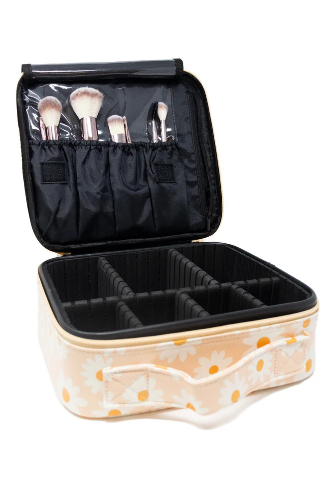 No Time To Spare Pink Daisy Makeup Bag | Pink Lily