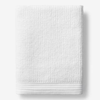 The Company Store Green Earth Quick Dry White Solid Cotton Bath Sheet | The Home Depot
