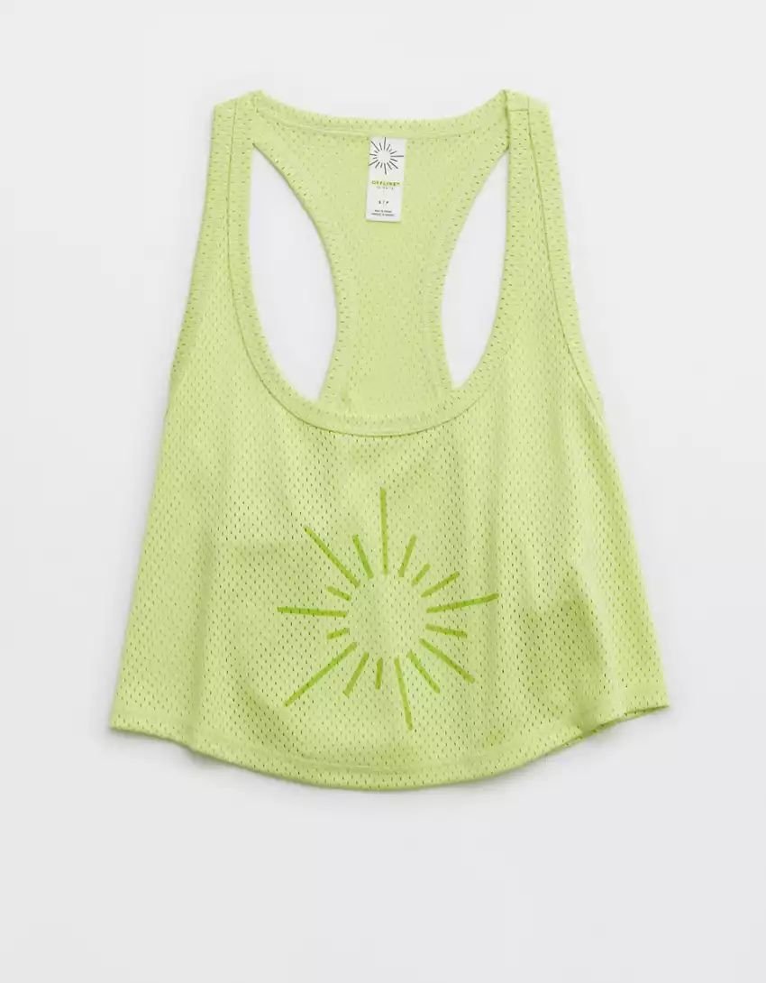 OFFLINE By Aerie Mesh Crop Tank Top | Aerie