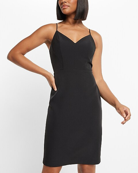 V-Neck Midi Sheath Dress | Express