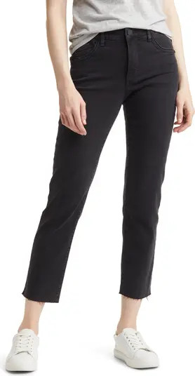 'Ab'Solution Raw Hem Slim Straight Leg Jeans | Nordstrom