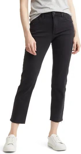 'Ab'Solution Raw Hem Slim Straight Leg Jeans | Nordstrom