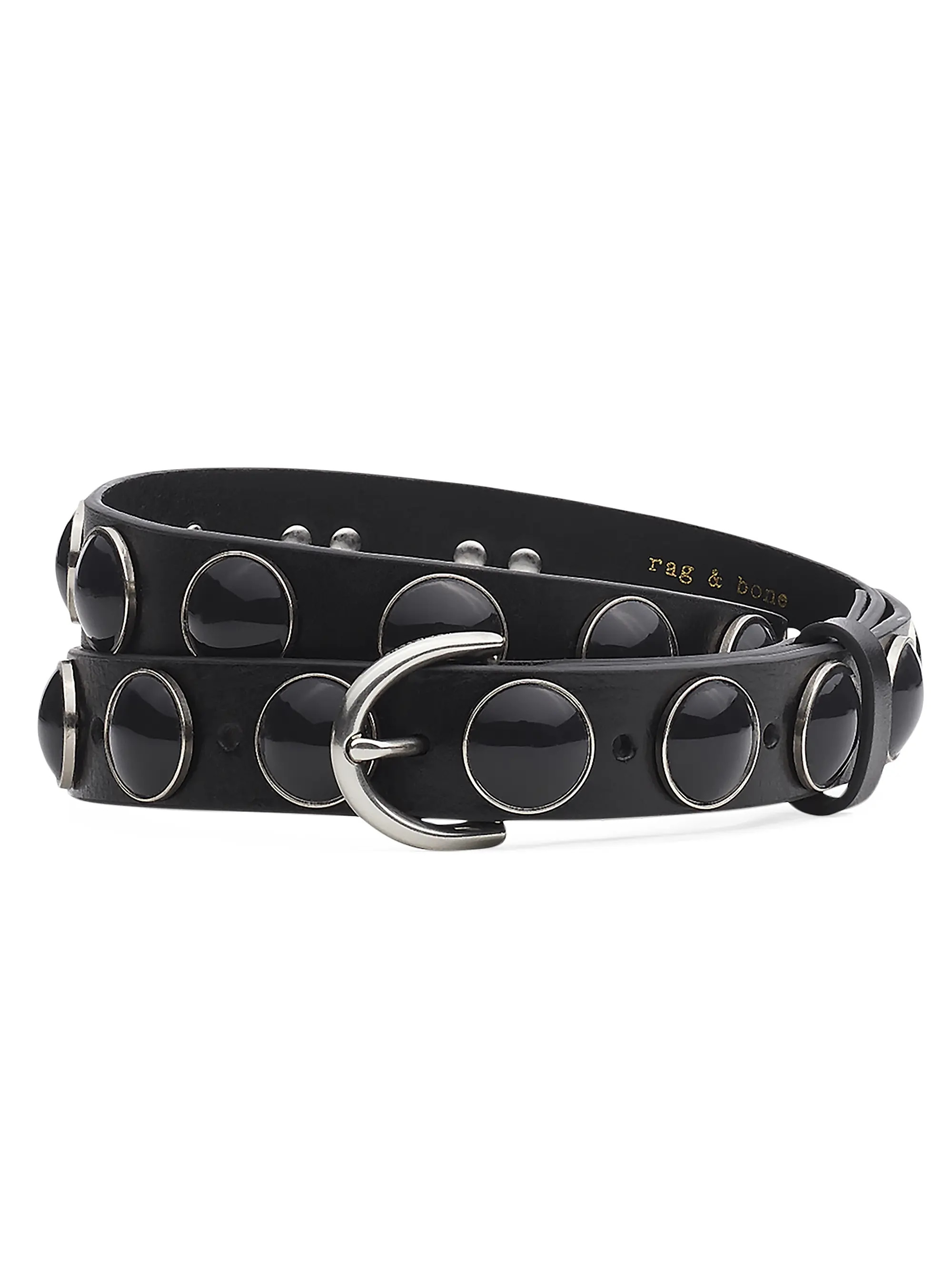 Cabochon Studded Leather Belt | Saks Fifth Avenue
