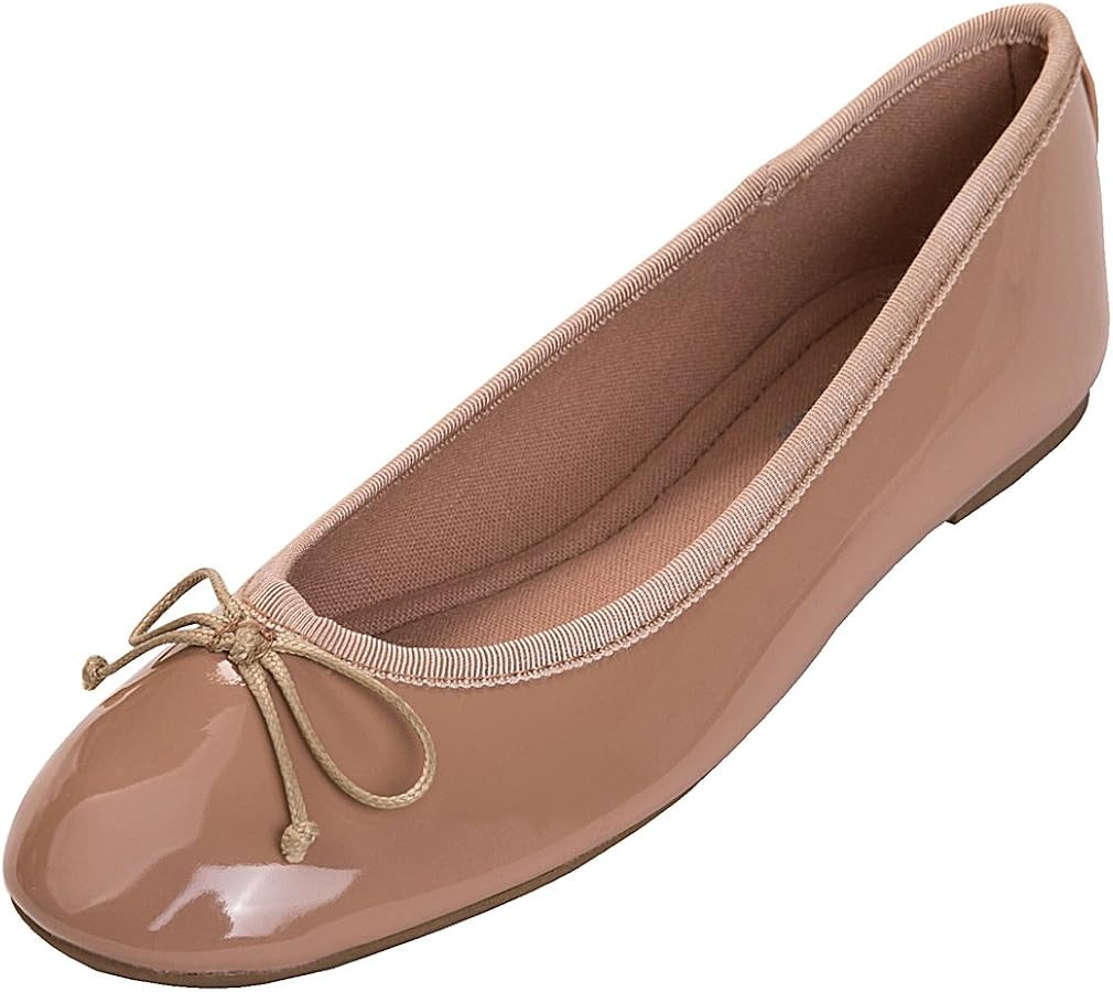 FEVERSOLE Women's Sparkle Memory Foam Cushioned Colorful Shiny Ballet Flats Glitter | Amazon (US)