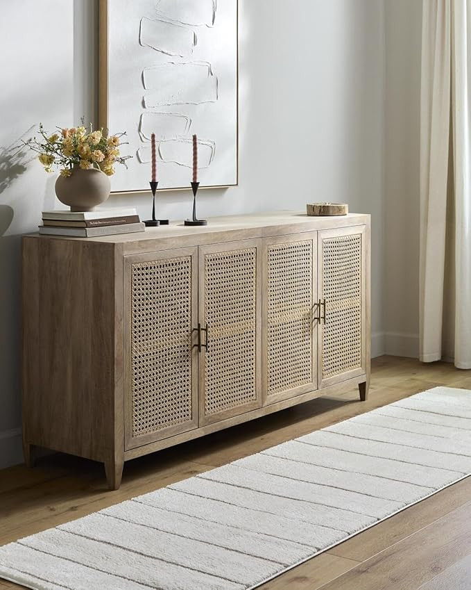 Livabliss x Our PNW Home Cascade Global Striped Area Rug, 9'2" x 12', Striped Ivory/Taupe | Amazon (US)