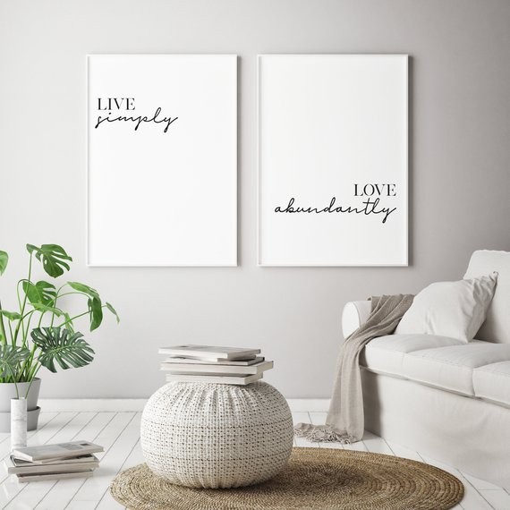 Motivational Wall Decor - inspirational wall art - live simply love abundantly - office wall art - c | Etsy (US)