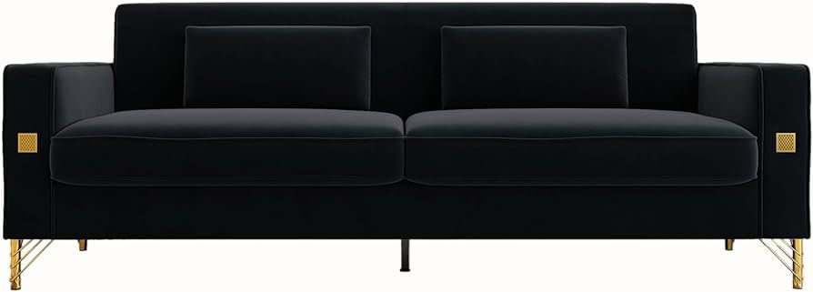 IQIAite 85inch Loveseat Sofa, Mid Century Modern Decor Love Seat Couches with Arm for Living Room... | Amazon (US)