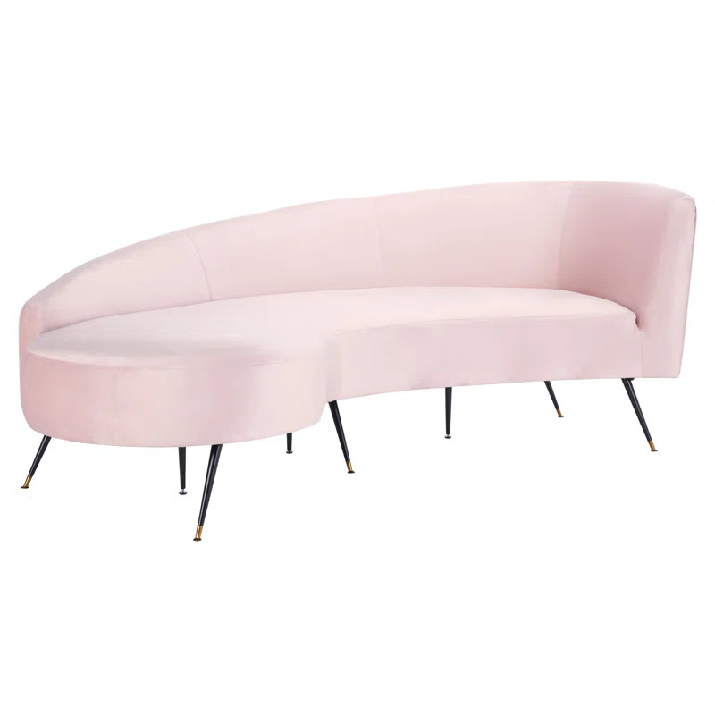 Frankie 86" Velvet Tuxedo Arm Sofa | Wayfair Professional