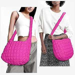 DKIIL NOIYB Quilted Tote Bag Puffy Tote for Women, Lightweight Puffy Tote Bag Lattice Pattern Quilte | Amazon (UK)