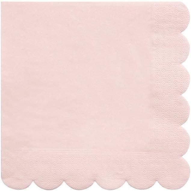 Meri Meri Pale Pink Square Paper Napkins - Disposable Party Supplies, For Holiday Parties, Weddin... | Amazon (US)