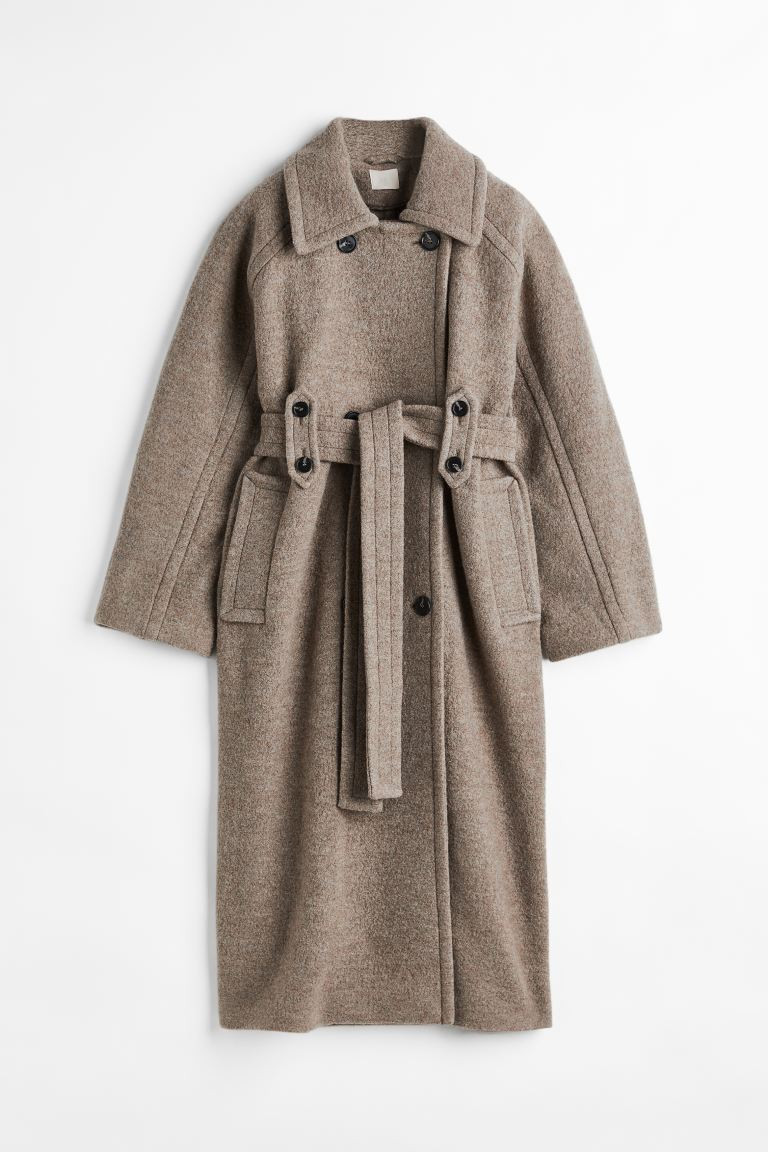Tie-belt wool coat | H&M (UK, MY, IN, SG, PH, TW, HK)