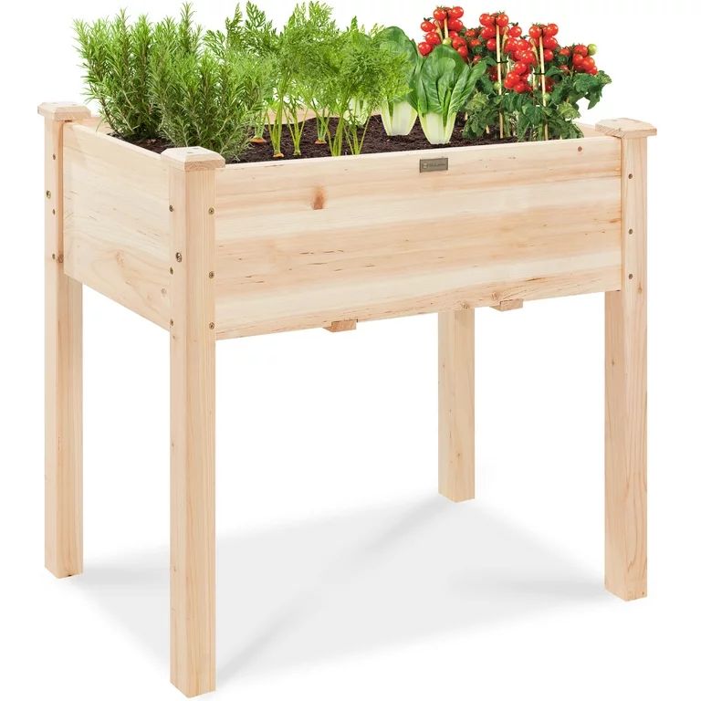 Best Choice Products 34x18x30in Raised Garden Bed, Elevated Wood Planter Box Stand for Backyard, ... | Walmart (US)