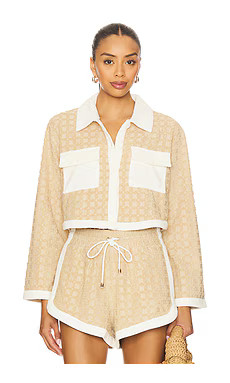 Veronica Beard Zariah Cardigan in Stone Khaki from Revolve.com | Revolve Clothing (Global)