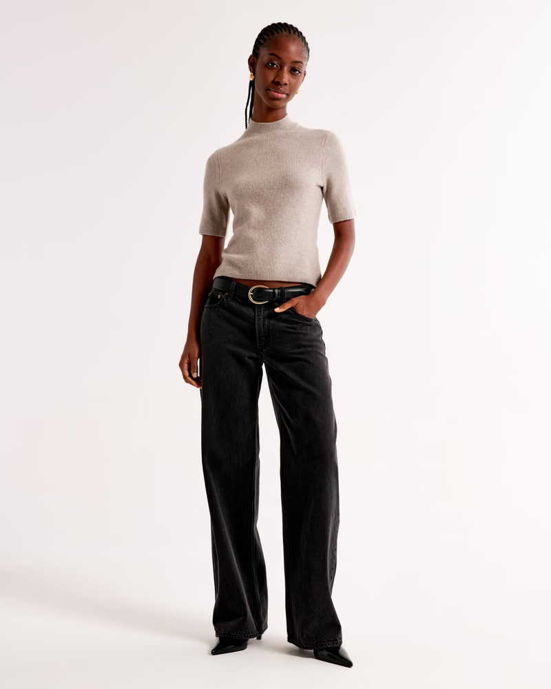 Skimming Mockneck Sweater Tee | Abercrombie & Fitch (US)