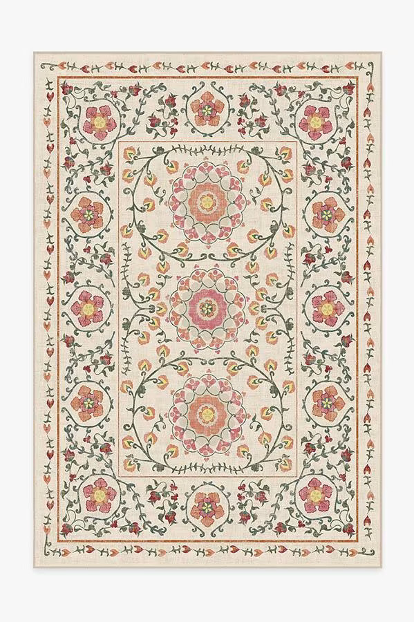 Suzani Coral Rug | Ruggable