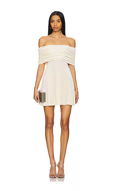 WeWoreWhat Off Shoulder Mini Dress in Champagne from Revolve.com | Revolve Clothing (Global)