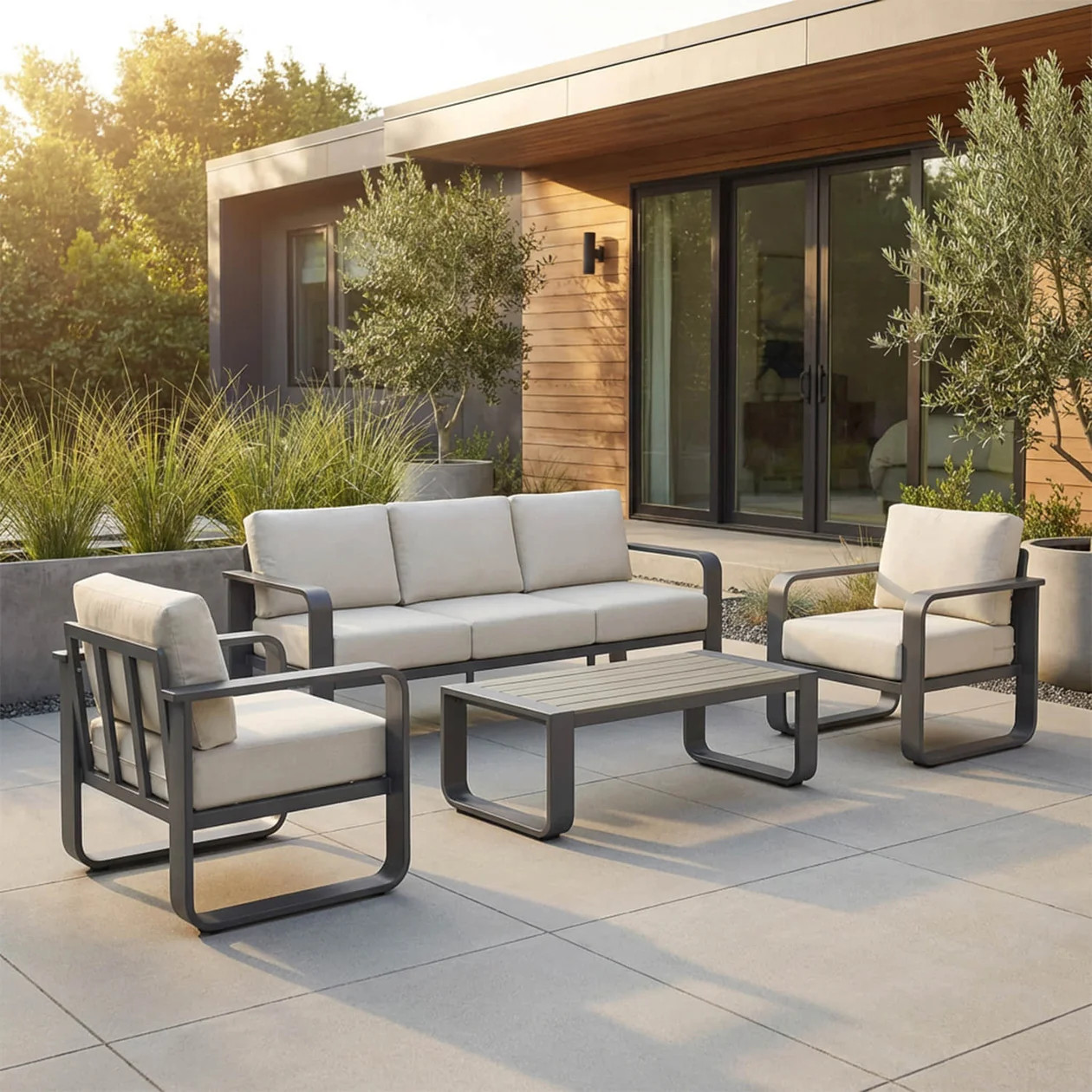 Dylan Patio Sofa Set | Modern Natural Outdoor Living | Chita