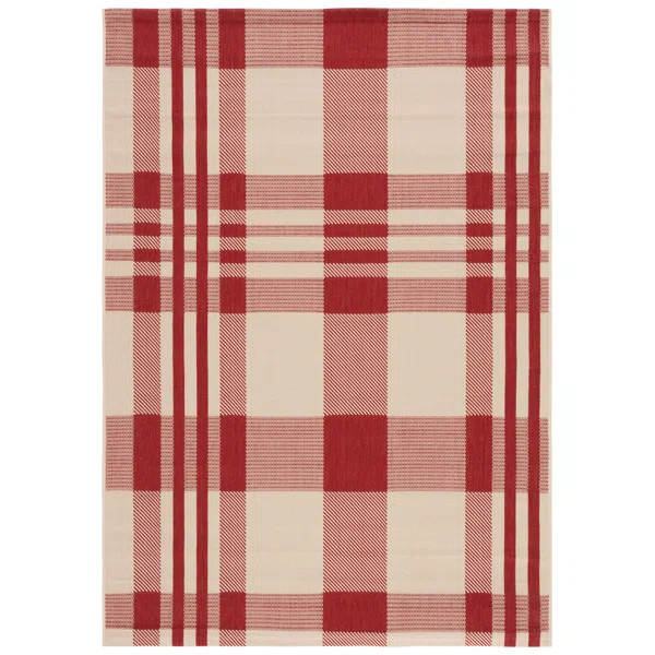 Courtyard Plaid Indoor / Outdoor Rug | Wayfair North America